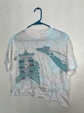 Studio Ghibli Spirited Away Chihiro t-shirt tie-dye bathhouse Haku dragon form